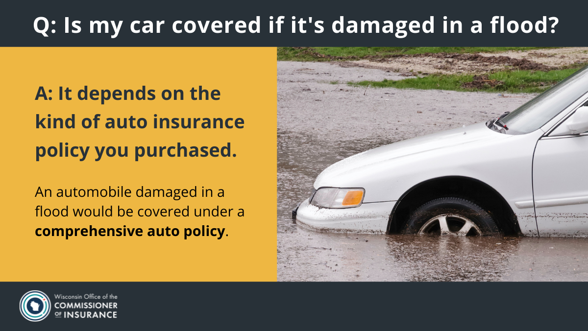 Is my car covered if it's damaged in a flood?
